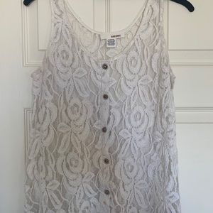 White lace tank top